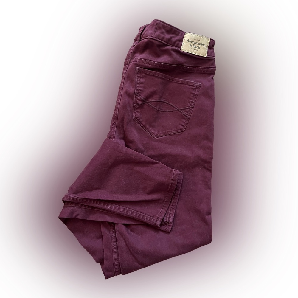 Abercrombie & Fitch Maroon Skinny Jeans